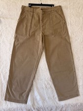Vintage 90s Y2K Abercrombie & Fitch Mens 36 R Button Fly Khaki Chino Baggy Pants picture