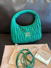 Miu Miu Green Matelassé Hobo Bag picture