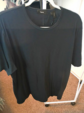Theory Men's Black Solid Crew Neck Short Sleeve T-Shirt Size L picture