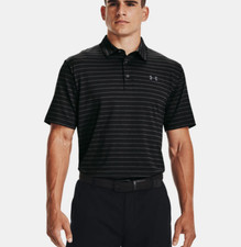 Mens UA Under Armour Muscle Golf Polo Shirt Top Playoff Stripe Athletic Tee New picture