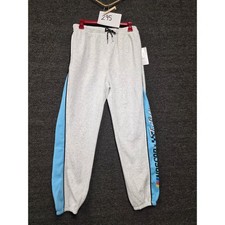 Justice x NASCAR Girls Fleece Jogger Pants Gray Blue XL 16/18 NWT picture