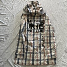 VTG Y2K NOS Harajuku Lovers Multi-Plaid Anorak Snap Jacket size Medium picture