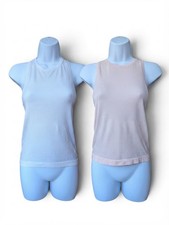 Lot of 2 Lululemon Swiftly Tech Racerback Tank Tops Womens Size 2 Pink White picture