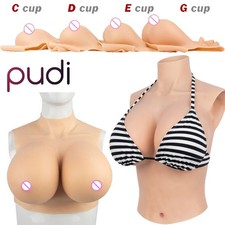 Realistic B-G Cup Silicone Breast Forms Breast Plate Fake Boobs For Crossdresser picture