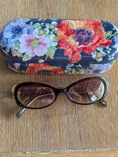 Brighton SYMPHONY Women’s Oval Sunglasses Silver Accents Handmade w/Case A10434 picture