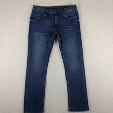 The Perfect Jeans Mens 33x30 Blue Slim Fit Dark Wash TPJ NYC Denim picture