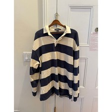 Rare Vintage Polo Ralph Lauren Striped Rugby XL picture