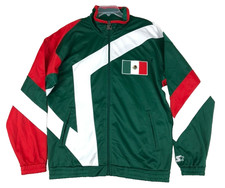 Starter Mexico National Soccer Track Jacket Men M Green Red Full Zip Y2K Retro picture