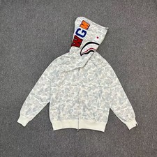 Harajuku Store Camo BAPE Separate shark full zip hoodie A Bathing Ape Size L picture
