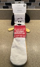 Hallmark Peanuts Snoopy Woodstock Team Santa Team Snoopy Novelty Socks 2 Pair picture