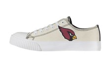 NFL Arizona Cardinals FOCO Cream Low Top Canvas Shoes Women's Size 6 New In Box picture
