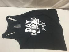 W540 SHESHOW Day Drinker Because of 2020 T-Shirt Tank Black Womens Size Large picture