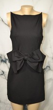 H & M EDITION Black Bow-Detail Strappy Sheath Dress Small Cocktail Party picture