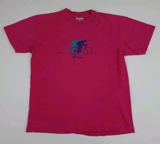 Vintage 80s 1986 LL Bean Cycling Bicycle Print T Shirt Vtg Harborside USA Hanes picture