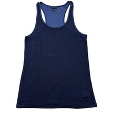 Vtg Y2K 2000s American Eagle Tank Top Womens Sz L Navy Shimmer Elena Bella picture