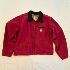 RARE Vintage Carhartt WJ097 RBY Ruby Detroit Jacket Sherpa Lined Women’s L / Men picture