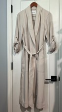 Aritzia Babaton Womens Kahlo Robe Wrap Jacket Belt Ivory Size S Quiet Luxury picture