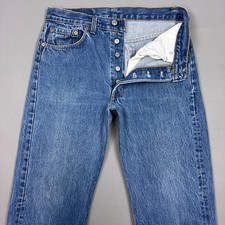 Vintage Levis 501 Jeans Mens 30x32 Blue 80s Made USA Button Fly Faded (Tag32x32) picture