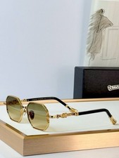 Chrome Hearts NIP SBKS Gold Frame Green Lens Sunglasses 52-19-145 picture