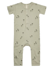Q by Quincy Mae Baby unisex Ribbed Palms Short Sleeve Romper Size 3-6 Months picture