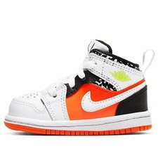 Nike Air Jordan 1 Mid Se (Td) WHITE BLACK MULTI 640735 870 SIZE 9C FAST SHIPPING picture