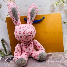 Bunny Lewis Monogram pink Logo Teddy Bear Soft Toy picture