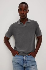 RAILS New Men's Baker Polo Shirt Sunfaded Black All Sizes Ships Free picture