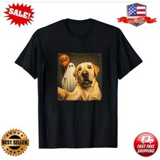 Boo Yellow Labrador Halloween Ghost Funny Dog Lovers T-Shirt picture