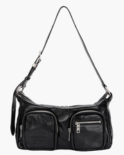 MARGE SHERWOOD OUTPOCKET HOBO - Black Glossy Plain Shoulder Bag Excellent condit picture