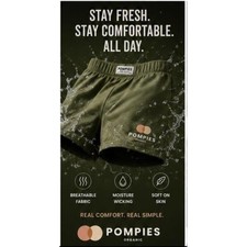 1 Men’s Organic Cotton Boxer Shorts by POMPIES – GOTS Certified, Soft Breathable picture