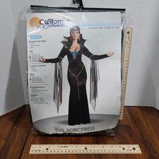 Adult Medium EVIL SORCERESS Wicked Witch Enchantress Fairytale Halloween Costume picture
