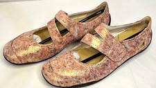 Ros Hommerson Women's Pink Animal Print Mary Jane Flats Leather Upper NEW 8.5 M picture