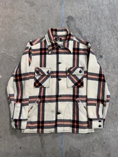 Vintage 1940s 50s Woolrich Plaid Wool Button Up Jacket Size 38 picture
