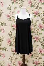 SoieRose Black Cotton Modesty Layer Full Slip with Adjustable Strap SR-1330 picture
