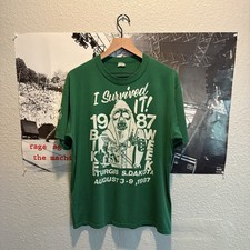 Vintage 1987 Sturgis “I Survived It” Grim Reaper Pro-Legalization Tee (21 x 29) picture
