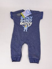 Bluey Baby Romper 6-9M Blue Graphic One Piece Infant NWT Cartoon Outfit picture