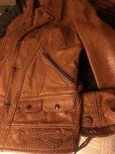 Vintage East West Musical Instrument 1970’s Leather Jacket Size Men Large  picture