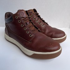 Timberland Leather Tenmile Chukka Ankle Boots Mens 8.5 Maple Brown A17P3 picture