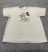 VTG Disney Store Mickey Shirt Large Gray Paper Tag 90s picture