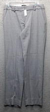 Talbots Hampshire Ankle Pants Womens 10 Gray Stretch Flat Front Straight Leg picture