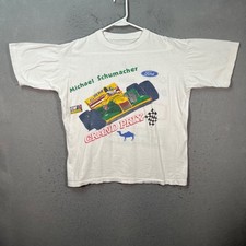 Vintage 1993 Formula 1 Michael Schumacher Grand Prix T Shirt Size Large picture