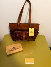 Patricia Nash Bolsena Tote English Rustic Mums Floral Leather Bag P343428 NWT picture