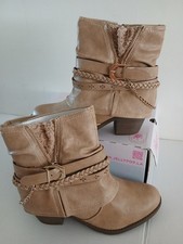 Jellypop Women's FOSSA Bootie Size 6.5 Natural Distress Casual New  picture