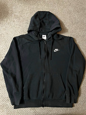 Nike Men's Black Full Zip Hooded Fleece Hoodie w/ Pockets Size M picture