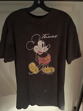Vintage Mickey Mouse Velva Sheen Large T-Shirt Texas Made In USA picture