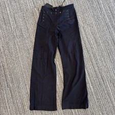 VTG US NAVY Sailor Pants 13 Button Wool Wide Leg Crackerjack WWII 1940 40s picture