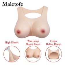 Silicone Breast Form Plate Fake Boobs Silicone Fill B-G Cup Crossdresser picture