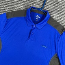 Greg Norman Polo Shirt Mens XL Extra Large Blue Short Sleeve Golf Casual New picture