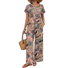 WIHOLL Two Piece Sets for Women Vacation Spring Outfit Summer Casual Trendy XL picture