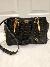 Coach 38541 Dream 27 Black Quilted Nappa Leather Satchel Crossbody Bag picture